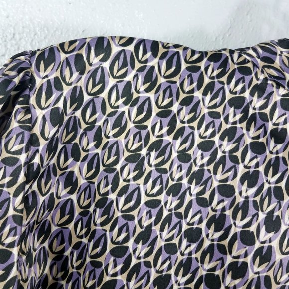 Worthington Women's Purple & Silver Tie Back Bishop Sleeve Shirt Top Blouse - Picture 12 of 16